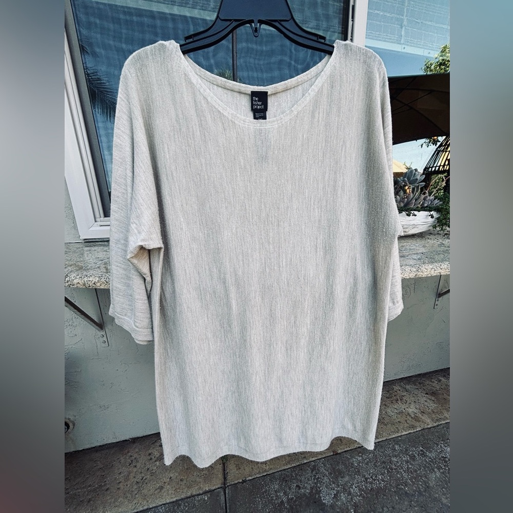 Eileen Fisher Cream Tunic Top